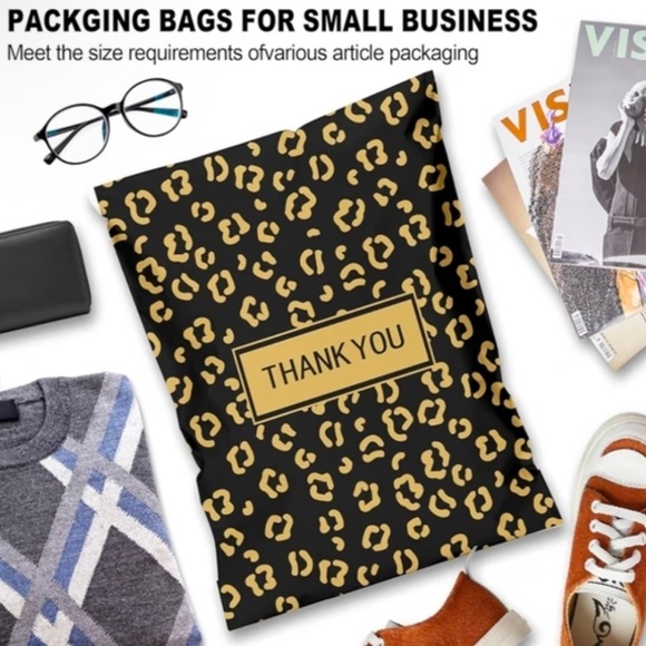 Handbags - 40 Leopard Print Thank You Poly Mailer Bags